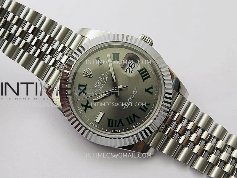 DateJust 41mm 126334 904 SS QF V2 1:1 Best Edition Gray Dial Roman Markers On Jubilee Bracelet SH3235