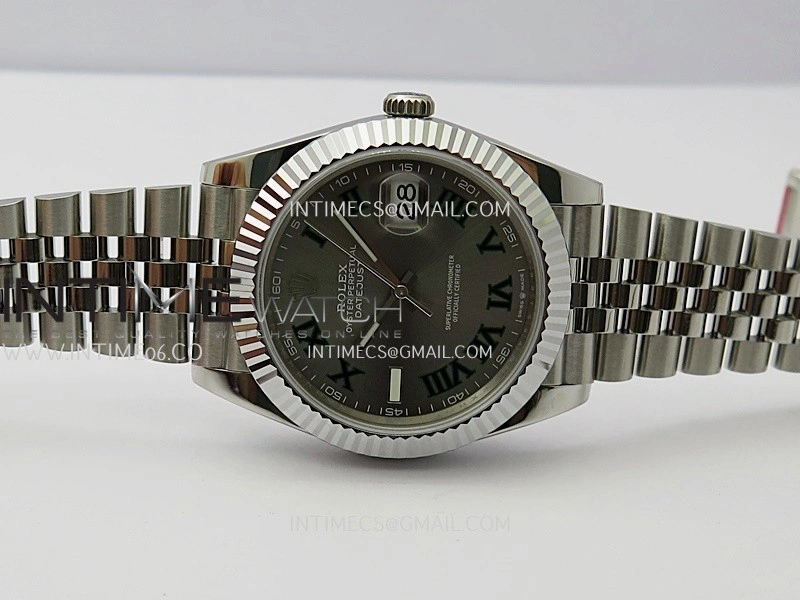 DateJust 41mm 126334 904 SS QF V2 1:1 Best Edition Gray Dial Roman Markers On Jubilee Bracelet SH3235