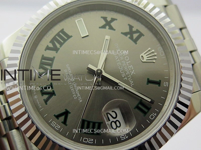 DateJust 41mm 126334 904 SS QF V2 1:1 Best Edition Gray Dial Roman Markers On Jubilee Bracelet SH3235