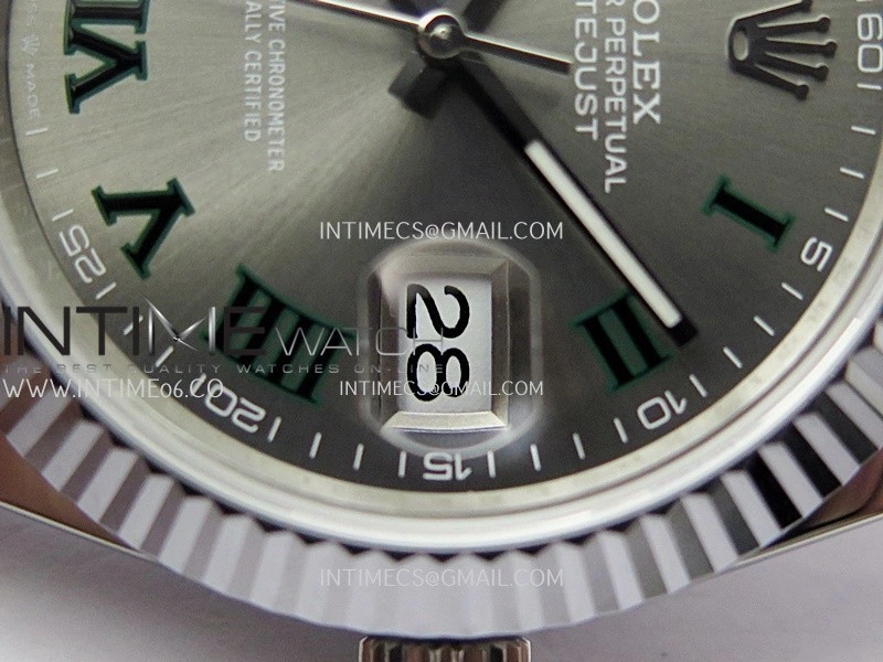 DateJust 41mm 126334 904 SS QF V2 1:1 Best Edition Gray Dial Roman Markers On Jubilee Bracelet SH3235