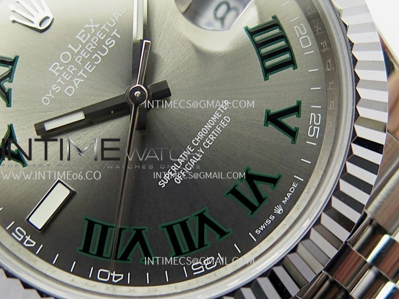 DateJust 41mm 126334 904 SS QF V2 1:1 Best Edition Gray Dial Roman Markers On Jubilee Bracelet SH3235