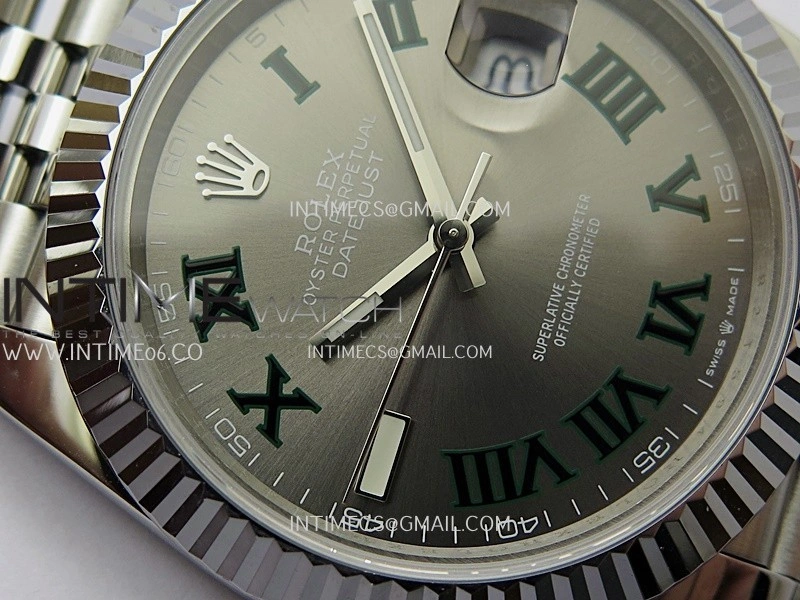 DateJust 41mm 126334 904 SS QF V2 1:1 Best Edition Gray Dial Roman Markers On Jubilee Bracelet SH3235