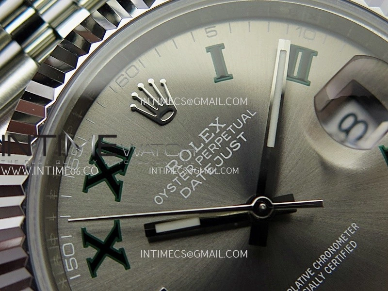 DateJust 41mm 126334 904 SS QF V2 1:1 Best Edition Gray Dial Roman Markers On Jubilee Bracelet SH3235