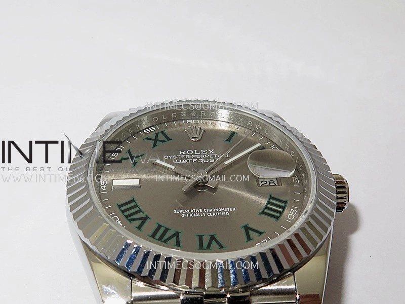 DateJust 41mm 126334 904 SS QF V2 1:1 Best Edition Gray Dial Roman Markers On Jubilee Bracelet SH3235