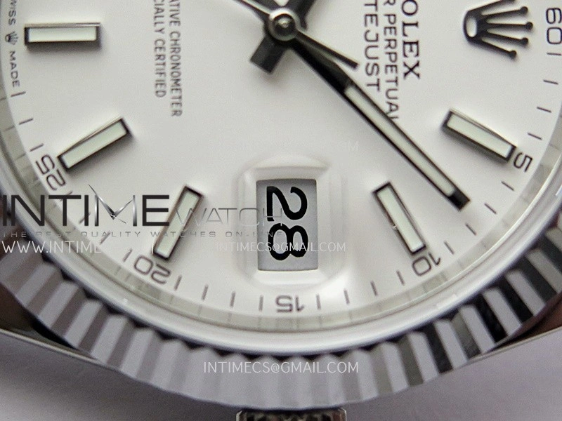 DateJust 41mm 126334 904 SS QF V2 1:1 Best Edition White Dial Stick Marker On Jubilee Bracelet SH3235