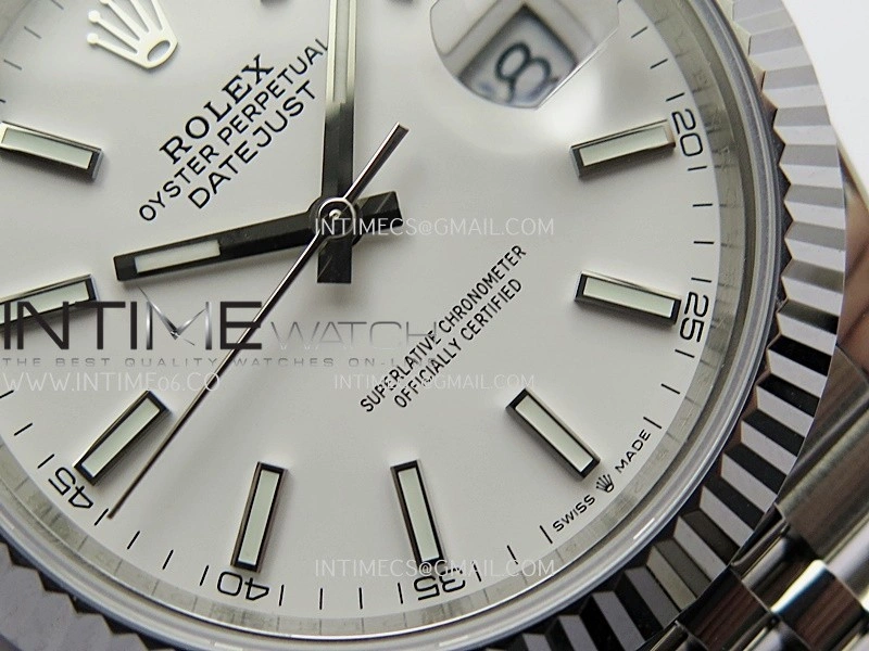 DateJust 41mm 126334 904 SS QF V2 1:1 Best Edition White Dial Stick Marker On Jubilee Bracelet SH3235