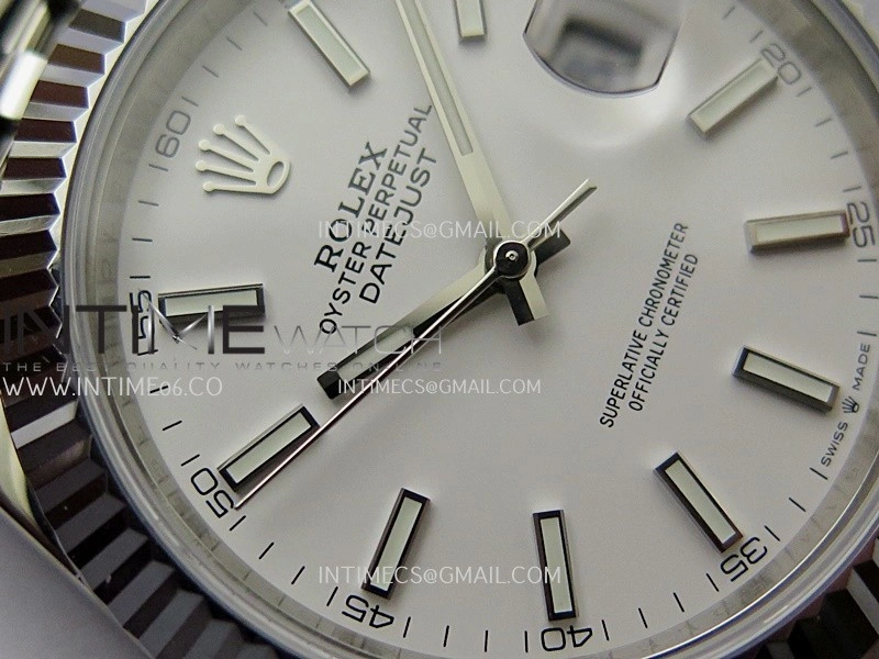 DateJust 41mm 126334 904 SS QF V2 1:1 Best Edition White Dial Stick Marker On Jubilee Bracelet SH3235