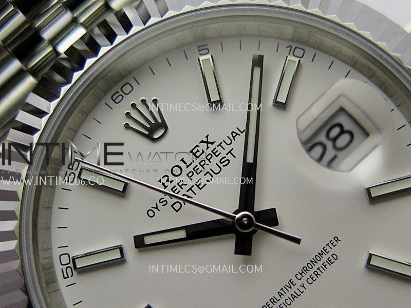 DateJust 41mm 126334 904 SS QF V2 1:1 Best Edition White Dial Stick Marker On Jubilee Bracelet SH3235