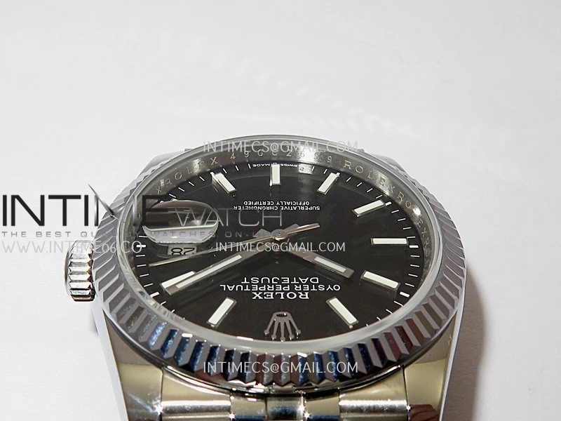 DateJust 36mm 126234 904 SS V2 QF 1:1 Best Edition Black Dial Stick Marker On Jubilee Bracelet SH3235