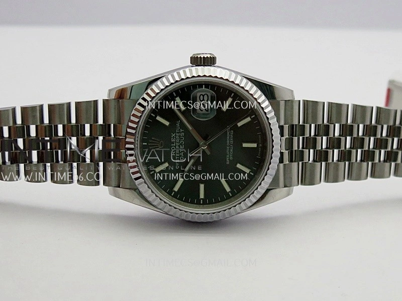 DateJust 36mm 126234 904 SS V2 QF 1:1 Best Edition Green Dial Stick Marker On Jubilee Bracelet SH3235