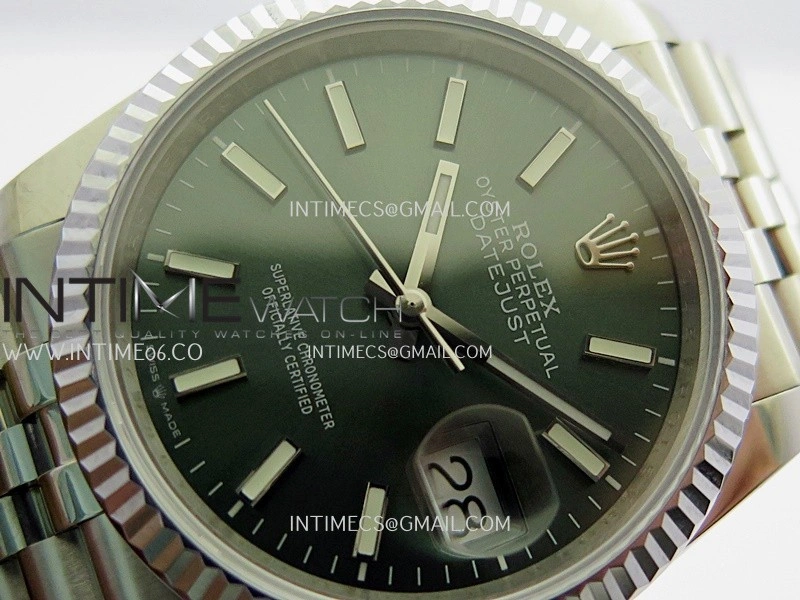 DateJust 36mm 126234 904 SS V2 QF 1:1 Best Edition Green Dial Stick Marker On Jubilee Bracelet SH3235