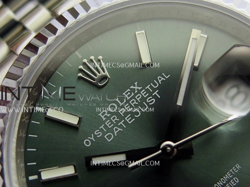 DateJust 36mm 126234 904 SS V2 QF 1:1 Best Edition Green Dial Stick Marker On Jubilee Bracelet SH3235