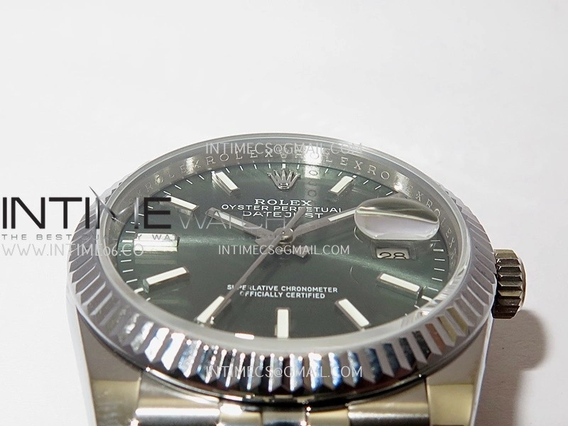 DateJust 36mm 126234 904 SS V2 QF 1:1 Best Edition Green Dial Stick Marker On Jubilee Bracelet SH3235