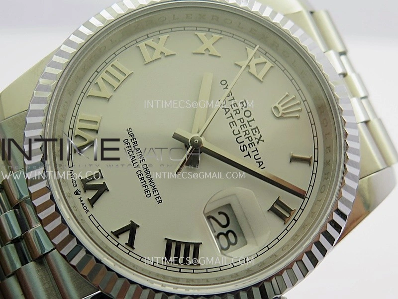 DateJust 36mm 126234 904 SS V2 QF 1:1 Best Edition White Dial Roman Marker On Jubilee Bracelet SH3235