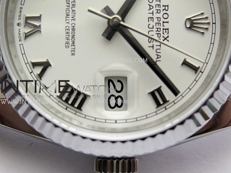 DateJust 36mm 126234 904 SS V2 QF 1:1 Best Edition White Dial Roman Marker On Jubilee Bracelet SH3235