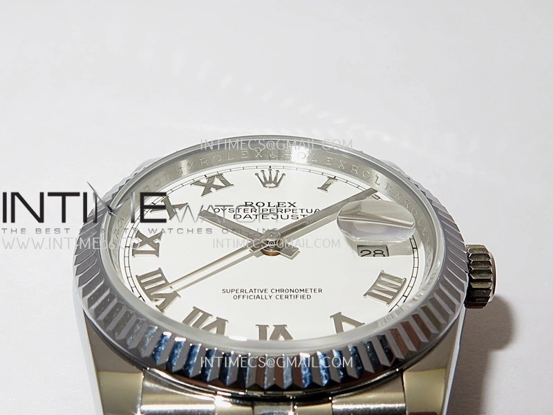 DateJust 36mm 126234 904 SS V2 QF 1:1 Best Edition White Dial Roman Marker On Jubilee Bracelet SH3235