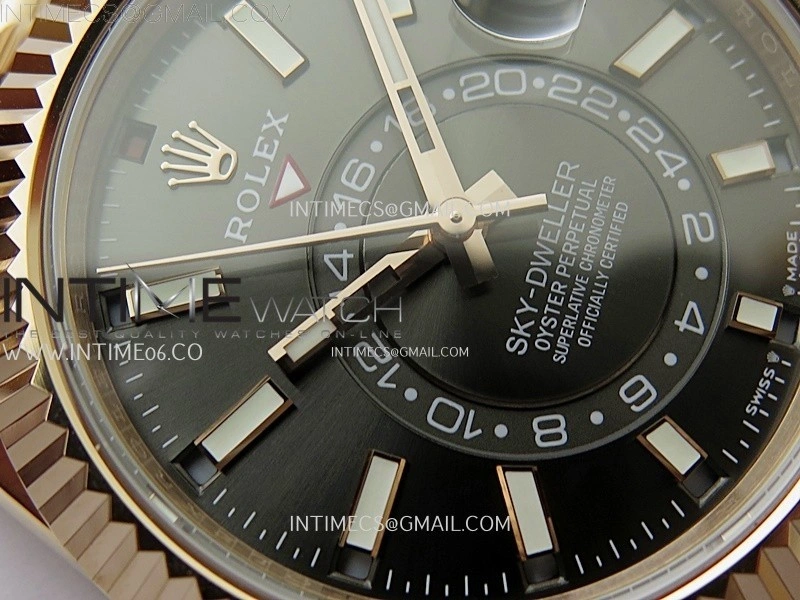Sky-Dweller 326935 904L RG Noob 1:1 Best Edition Gray Dial on RG Jubilee Bracelet Asian 23J to 9001