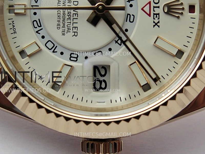 Sky-Dweller 326935 904L RG Noob 1:1 Best Edition White Dial on SS Oyster Bracelet Asian 23J to 9001
