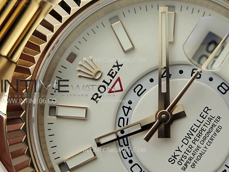 Sky-Dweller 326935 904L RG Noob 1:1 Best Edition White Dial on SS Oyster Bracelet Asian 23J to 9001