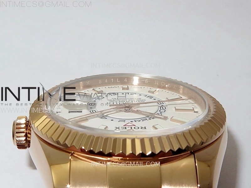 Sky-Dweller 326935 904L RG Noob 1:1 Best Edition White Dial on SS Oyster Bracelet Asian 23J to 9001