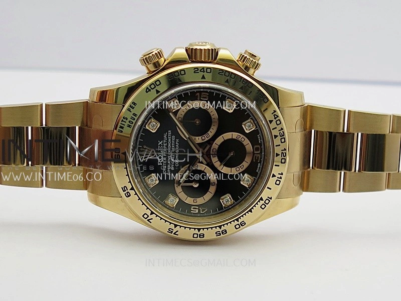 Daytona 116505 904L RG VF 1:1 Best Edition Black Dial Diamond Marker On 904L RG Bracelet DD4130