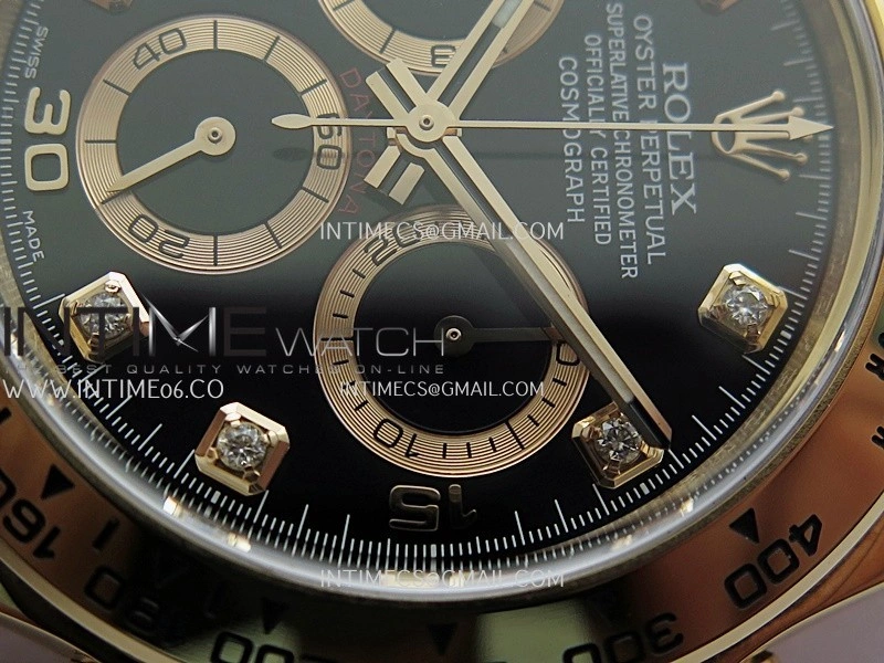 Daytona 116505 904L RG VF 1:1 Best Edition Black Dial Diamond Marker On 904L RG Bracelet DD4130