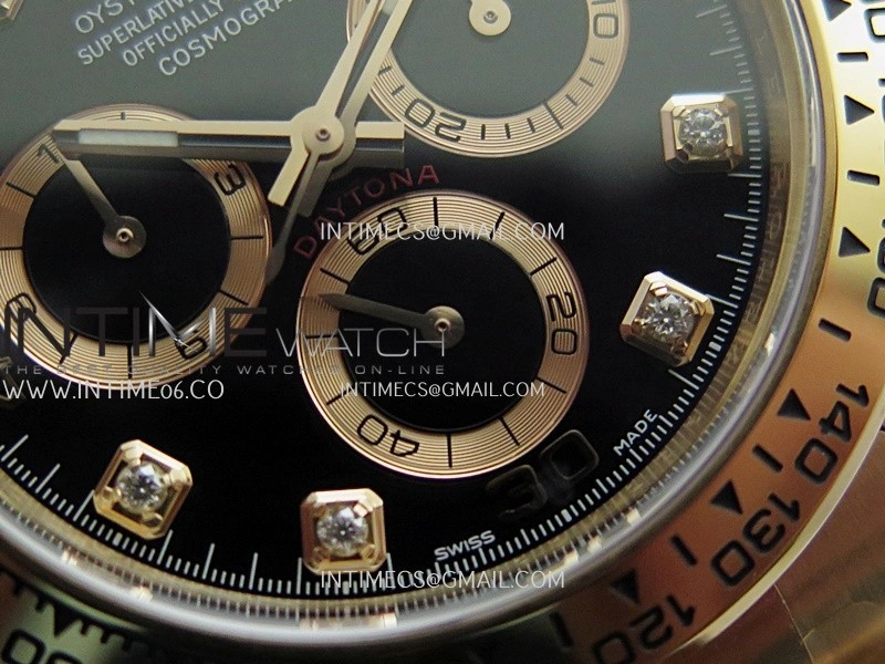 Daytona 116505 904L RG VF 1:1 Best Edition Black Dial Diamond Marker On 904L RG Bracelet DD4130