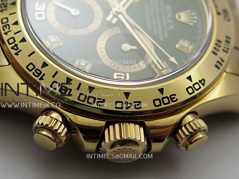 Daytona 116505 904L RG VF 1:1 Best Edition Black Dial Diamond Marker On 904L RG Bracelet DD4130