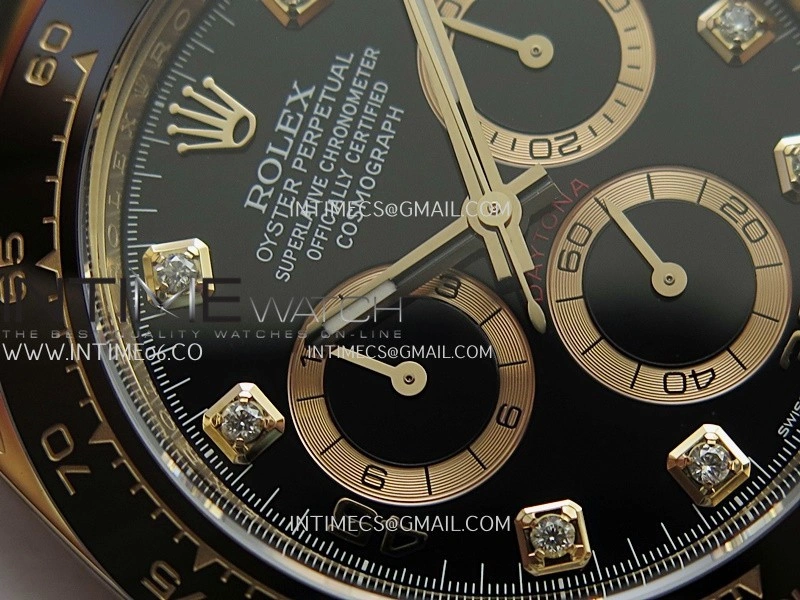 Daytona 116515 904L RG VF 1:1 Best Edition Black Dial Diamond Marker On Oysterflex Strap DD4130