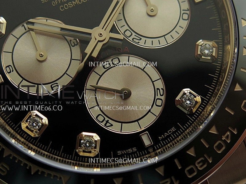 Daytona 126515 904L RG VF 1:1 Best Edition Black Dial Diamond Marker On Oysterflex Strap DD4131