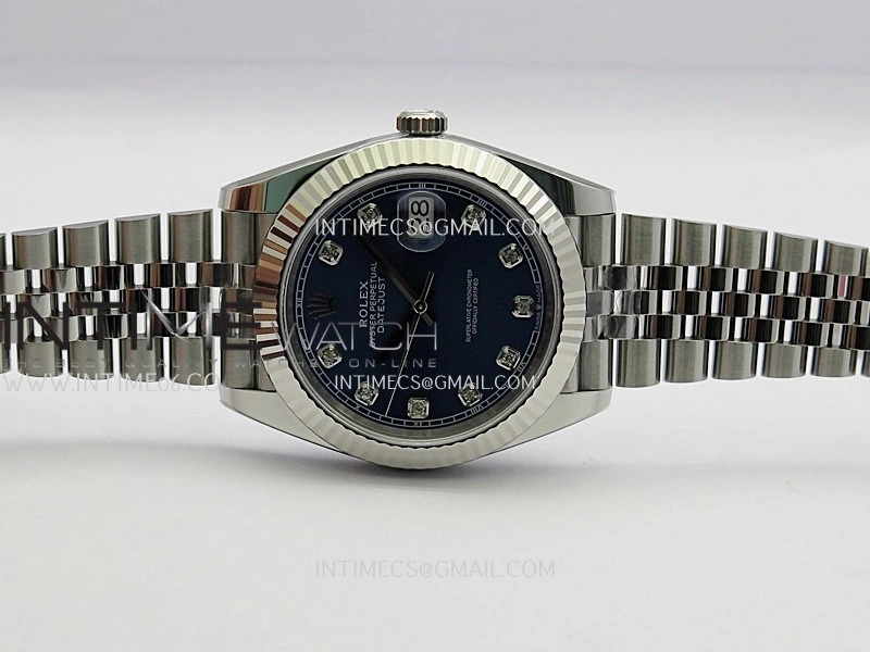 DateJust 126334 904L SS ERF 1:1 Best Edition Blue Dial Diamond Marker On Jubilee Bracelet SH3235