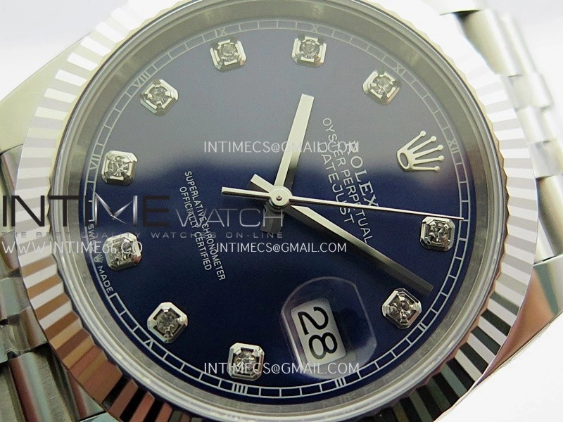 DateJust 126334 904L SS ERF 1:1 Best Edition Blue Dial Diamond Marker On Jubilee Bracelet SH3235