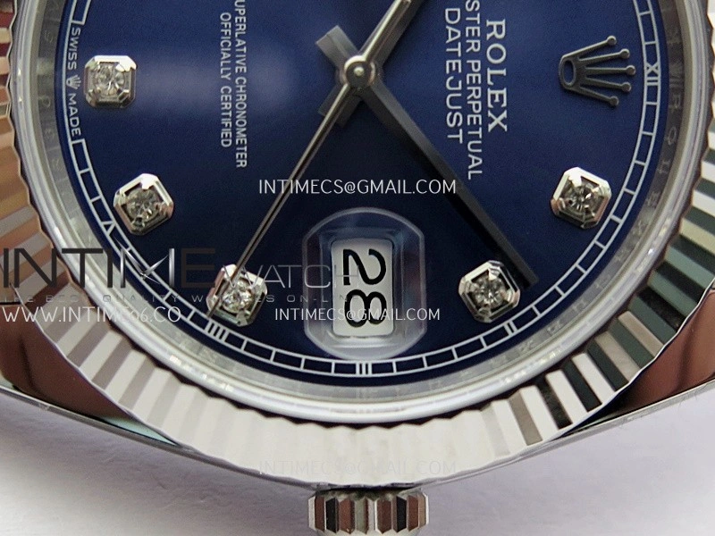 DateJust 126334 904L SS ERF 1:1 Best Edition Blue Dial Diamond Marker On Jubilee Bracelet SH3235