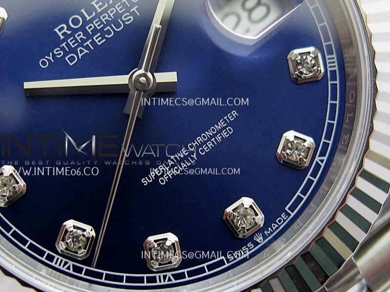 DateJust 126334 904L SS ERF 1:1 Best Edition Blue Dial Diamond Marker On Jubilee Bracelet SH3235