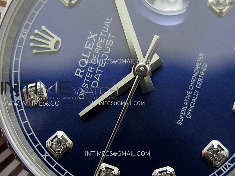 DateJust 126334 904L SS ERF 1:1 Best Edition Blue Dial Diamond Marker On Jubilee Bracelet SH3235