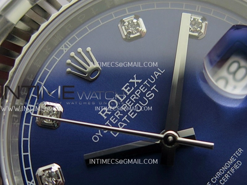 DateJust 126334 904L SS ERF 1:1 Best Edition Blue Dial Diamond Marker On Jubilee Bracelet SH3235