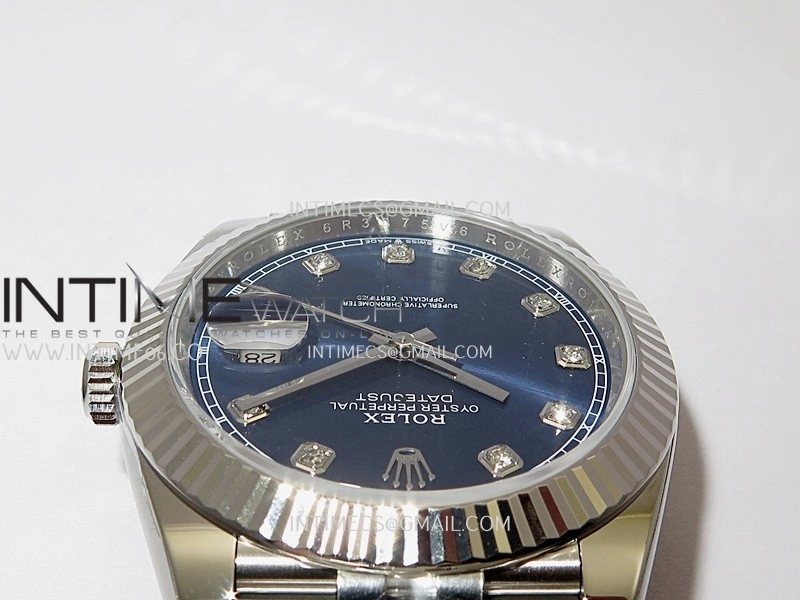 DateJust 126334 904L SS ERF 1:1 Best Edition Blue Dial Diamond Marker On Jubilee Bracelet SH3235