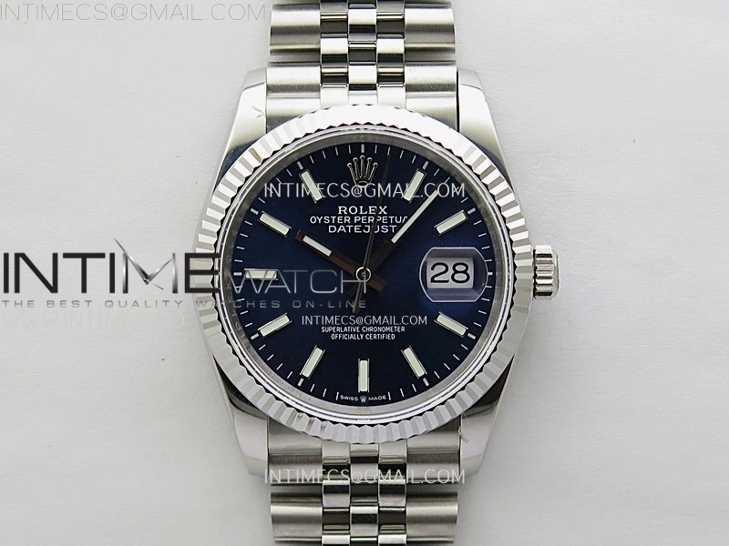 DateJust 126234 904L SS JDF 1:1 Best Edition Blue Dial Stick Markers on Jubilee 904L SS Bracelet