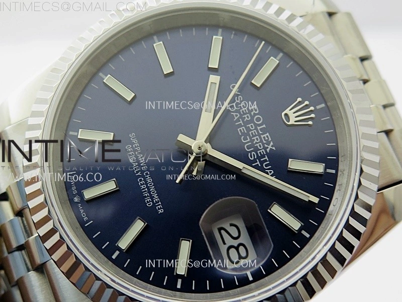 DateJust 126234 904L SS JDF 1:1 Best Edition Blue Dial Stick Markers on Jubilee 904L SS Bracelet