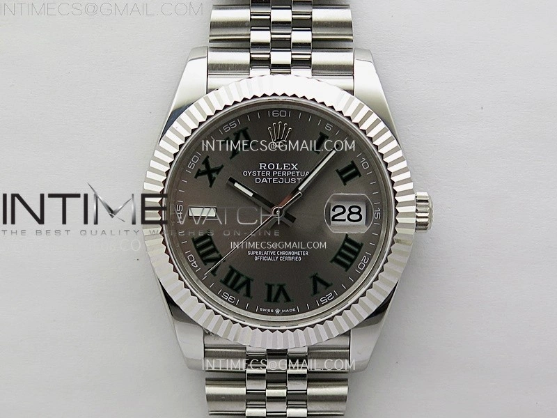 DateJust 126334 904L SS JDF 1:1 Best Edition Gray Dial Roman Markers on Jubilee 904L SS Bracelet