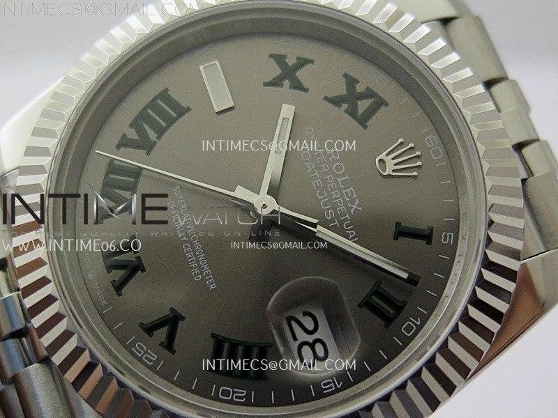 DateJust 126334 904L SS JDF 1:1 Best Edition Gray Dial Roman Markers on Jubilee 904L SS Bracelet