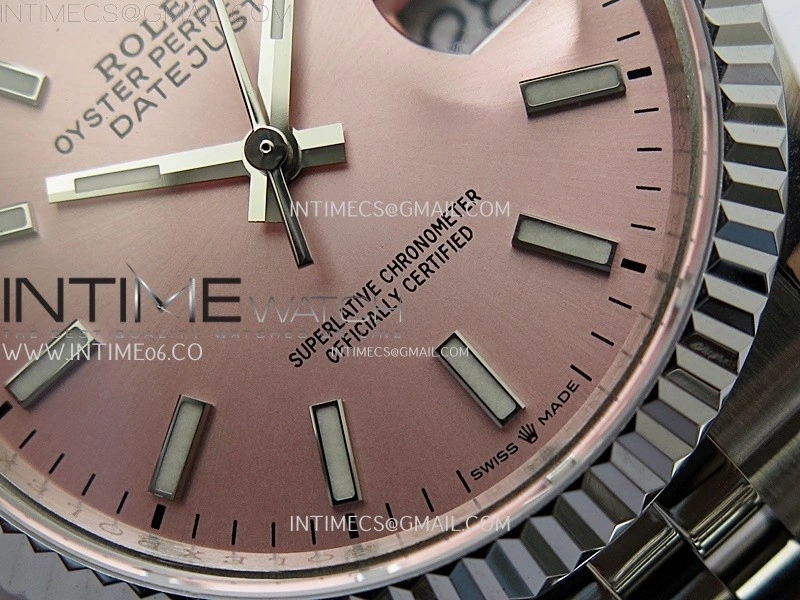 DateJust 126234 904L SS JDF 1:1 Best Edition Pink Dial Stick Markers on Jubilee 904L SS Bracelet
