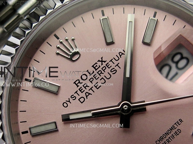 DateJust 126234 904L SS JDF 1:1 Best Edition Pink Dial Stick Markers on Jubilee 904L SS Bracelet