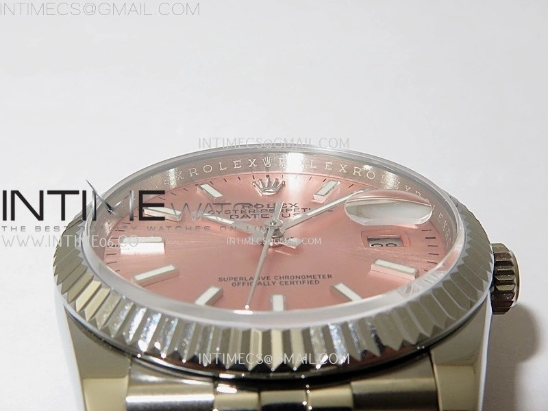 DateJust 126234 904L SS JDF 1:1 Best Edition Pink Dial Stick Markers on Jubilee 904L SS Bracelet