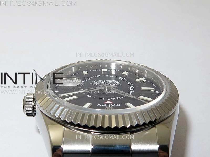 Sky-Dweller 326934 904L SS Noob 1:1 Best Edition Black Dial on Black Rubber Strap Asian 23J to 9001