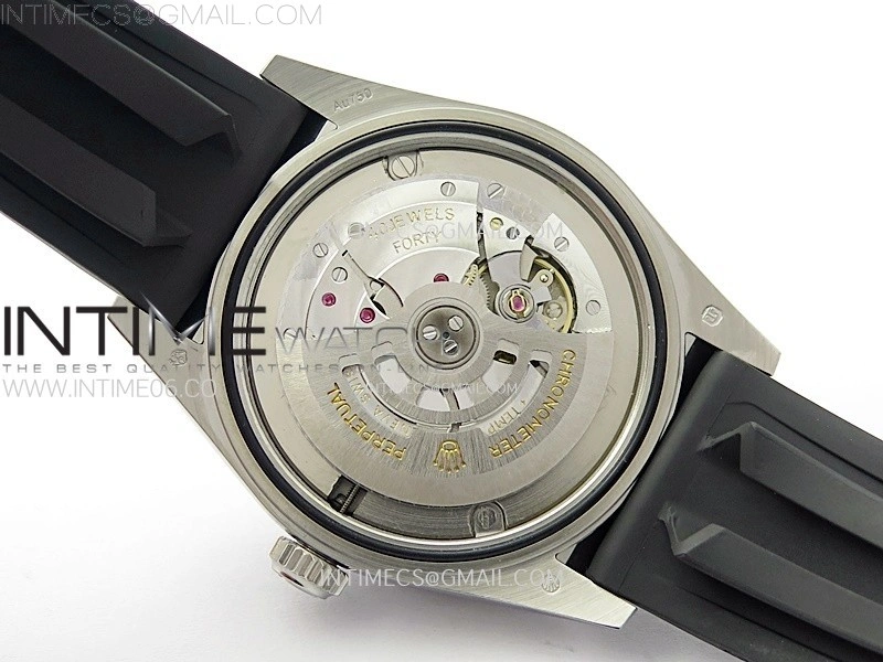Sky-Dweller 326934 904L SS Noob 1:1 Best Edition Black Dial on Black Rubber Strap Asian 23J to 9001