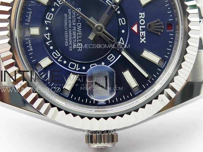 Sky-Dweller 326934 904L SS Noob 1:1 Best Edition Blue Dial on SS Jubilee Bracelet Asian 23J to 9001