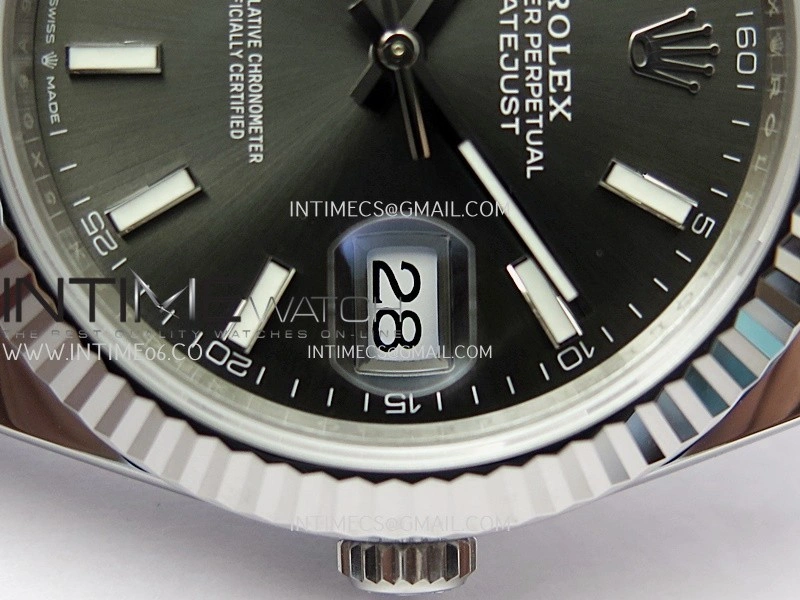 DateJust 41 126334 904L SS V2 VSF 1:1 Best Edition Gray Dial Stick Marker On Oyster Bracelet DD3235