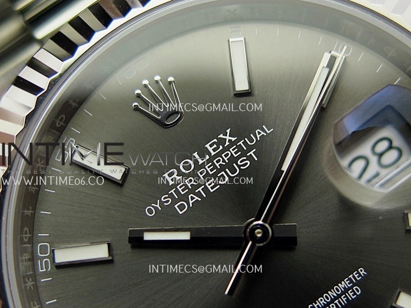 DateJust 41 126334 904L SS V2 VSF 1:1 Best Edition Gray Dial Stick Marker On Oyster Bracelet DD3235