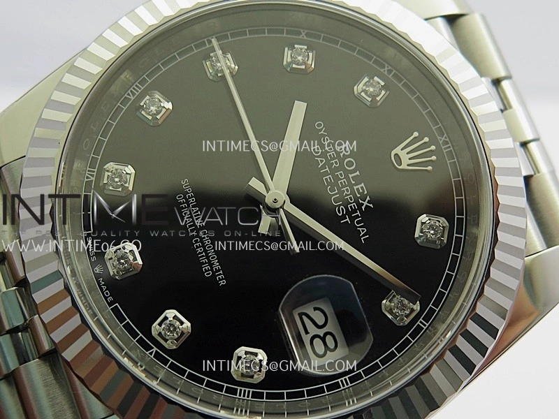 DateJust 41 126334 904L SS VF 1:1 Best Edition Black Dial Diamond Marker On Jubilee Bracelet DD3235